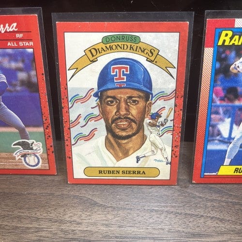 Cheap Sneaks Footwear/Sports Cards Baseball Card Ruben Sierra Texas Rangers 3 Card Lot Damaged