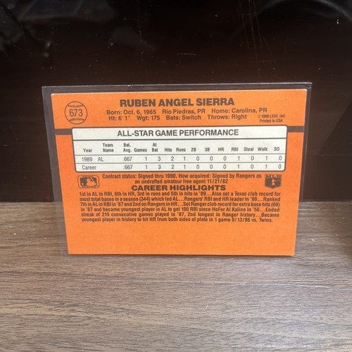 Cheap Sneaks Footwear/Sports Cards Baseball Card Ruben Sierra Texas Rangers 3 Card Lot Damaged