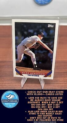 Cheap Sneaks Footwear/Sports Cards Baseball Card Russ Springer 1993 Topps Micro #686 New York Yankees