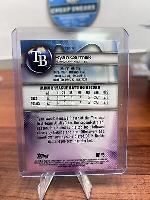 Cheap Sneaks Footwear/Sports Cards Baseball Card Ryan Cermak 2023 Bowman Platinum Top Prospects Ice Foil #TOP-74 Tampa
