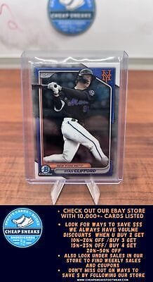 Cheap Sneaks Footwear/Sports Cards Baseball Card Ryan Clifford 2024 Bowman Prospects #BP-1 New York Mets