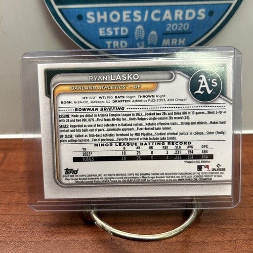 Cheap Sneaks Footwear/Sports Cards Baseball Card Ryan Lasko 2024 Bowman Chrome Prospects #BCP-105 Oakland Athletics