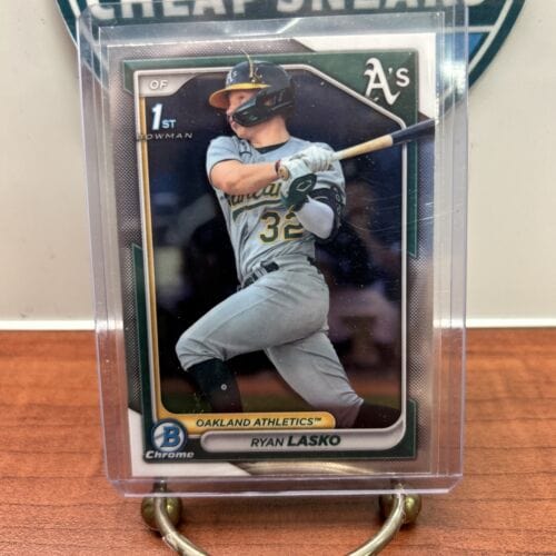 Cheap Sneaks Footwear/Sports Cards Baseball Card Ryan Lasko 2024 Bowman Chrome Prospects #BCP-105 Oakland Athletics