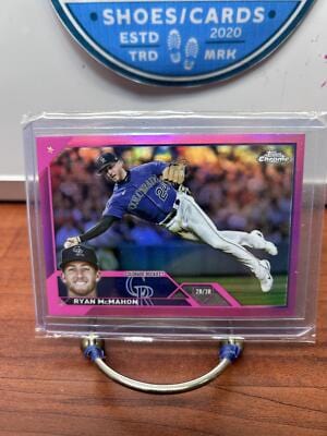 Cheap Sneaks Footwear/Sports Cards Baseball Card Ryan McMahon 2023 Topps Chrome Pink Refractor #70 Colorado Rockies