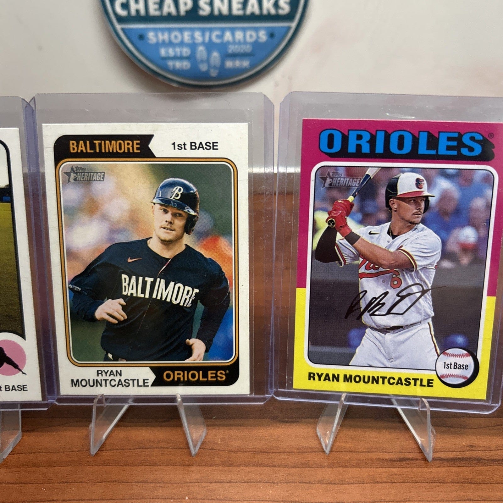 Cheap Sneaks Footwear/Sports Cards Baseball Card Ryan Mountcastle Lot 2022 RC,23,24 Topps Heritage 2024 Topps Chrome Or