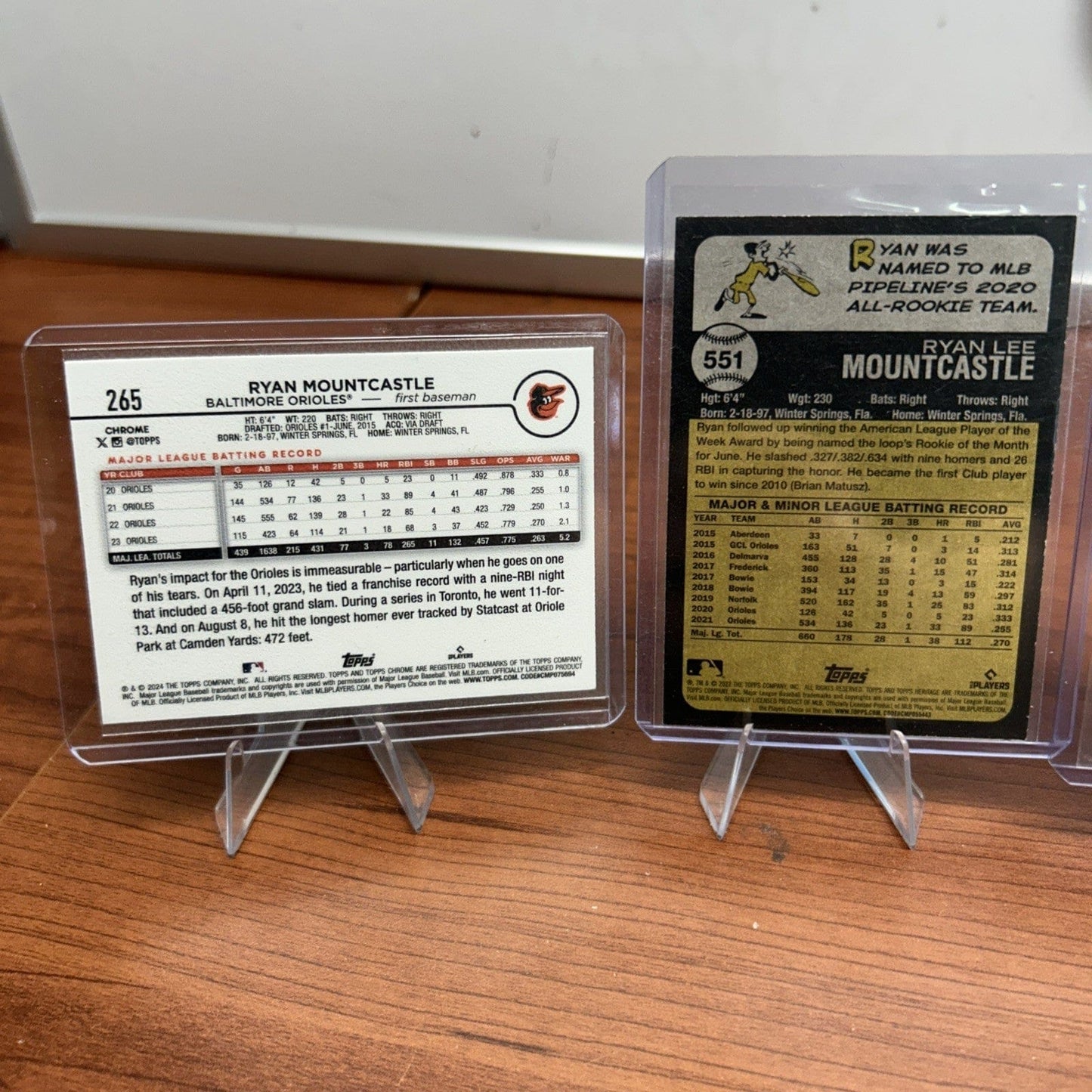 Cheap Sneaks Footwear/Sports Cards Baseball Card Ryan Mountcastle Lot 2022 RC,23,24 Topps Heritage 2024 Topps Chrome Or