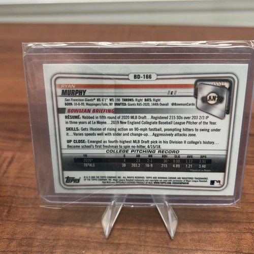 Cheap Sneaks Footwear/Sports Cards Baseball Card RYAN MURPHY 2020 BOWMAN DRAFT #BD-166 SAN FRANCISCO GIANTS (FIRST ROOK