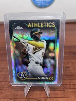 Cheap Sneaks Footwear/Sports Cards Baseball Card Ryan Noda 2024 Topps Chrome Logofractor Edition #284 Oakland Athletics