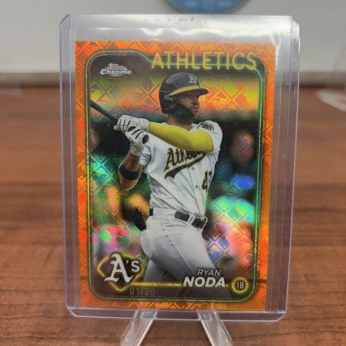 Cheap Sneaks Footwear/Sports Cards Baseball Card Ryan Noda 2024 Topps Chrome Orange Logofractor Refractor #284 Athletic