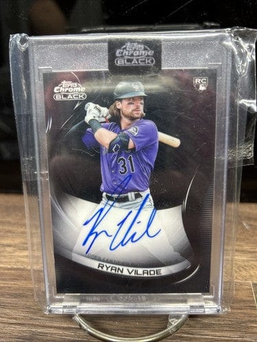 Cheap Sneaks Footwear/Sports Cards Baseball Card RYAN VILADE 2022 Topps Chrome Black Rookie AUTO On Card #CBA-RV COLORA