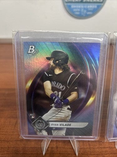 Cheap Sneaks Footwear/Sports Cards Baseball Card Ryan Vilade RC 2022 Bowman Platinum Ice Foil + Base  #25 Colorado Rock