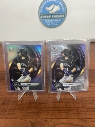 Cheap Sneaks Footwear/Sports Cards Baseball Card Ryan Vilade RC 2022 Bowman Platinum Ice Foil + Base  #25 Colorado Rock