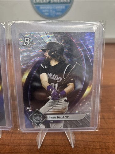 Cheap Sneaks Footwear/Sports Cards Baseball Card Ryan Vilade RC 2022 Bowman Platinum Ice Foil + Base  #25 Colorado Rock