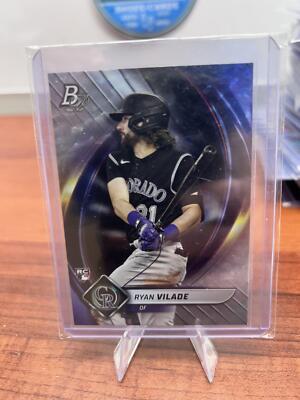 Cheap Sneaks Footwear/Sports Cards Baseball Card Ryan Vilade RC 2022 Bowman Platinum Ice Foilboard #25 Rockies