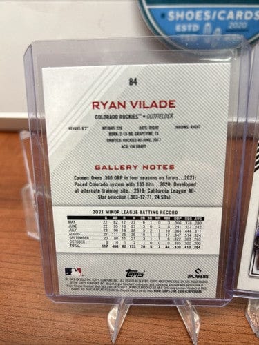 Cheap Sneaks Footwear/Sports Cards Baseball Card Ryan Vilade RC 2022 Topps Gallery Printer Proof + Base Rookie Card #84