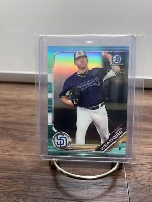 Cheap Sneaks Footwear/Sports Cards Baseball Card Ryan Weathers 2019 Bowman Chrome Prospects Aqua Refractor #BCP-66