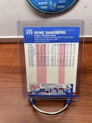 Cheap Sneaks Footwear/Sports Cards Baseball Card Ryne Sandberg 1987 Fleer Baseball Card #572 Chicago Cubs