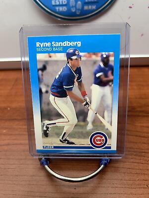 Cheap Sneaks Footwear/Sports Cards Baseball Card Ryne Sandberg 1987 Fleer Baseball Card #572 Chicago Cubs