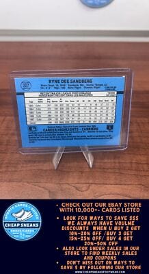 Cheap Sneaks Footwear/Sports Cards Baseball Card Ryne Sandberg 1988 Leaf #207 Chicago Cubs