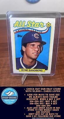Cheap Sneaks Footwear/Sports Cards Baseball Card Ryne Sandberg 1989 Topps #387 Chicago Cubs