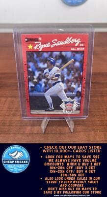 Cheap Sneaks Footwear/Sports Cards Baseball Card Ryne Sandberg 1990 Donruss #692d Chicago Cubs