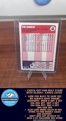 Cheap Sneaks Footwear/Sports Cards Baseball Card Ryne Sandberg 1990 Fleer #40 Chicago Cubs