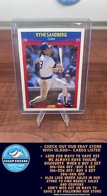 Cheap Sneaks Footwear/Sports Cards Baseball Card Ryne Sandberg 1990 Score 100 Superstars #32 Chicago Cubs