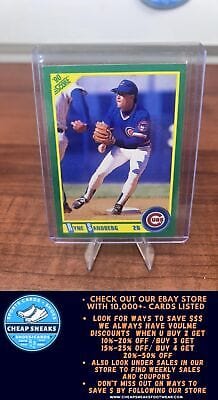 Cheap Sneaks Footwear/Sports Cards Baseball Card Ryne Sandberg 1990 Score #90 Chicago Cubs