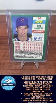 Cheap Sneaks Footwear/Sports Cards Baseball Card Ryne Sandberg 1990 Score #90 Chicago Cubs