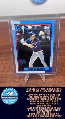 Cheap Sneaks Footwear/Sports Cards Baseball Card Ryne Sandberg 1990 Topps #210 Chicago Cubs