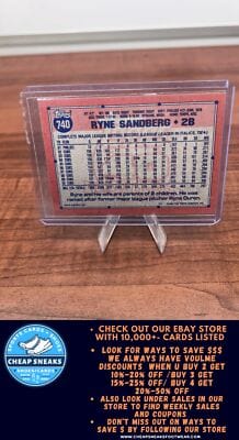 Cheap Sneaks Footwear/Sports Cards Baseball Card Ryne Sandberg 1991 Topps #740 Chicago Cubs