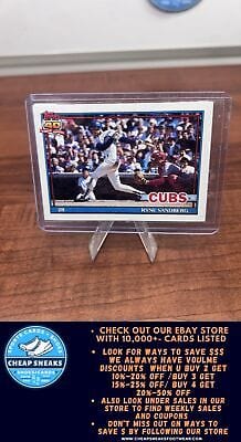 Cheap Sneaks Footwear/Sports Cards Baseball Card Ryne Sandberg 1991 Topps #740 Chicago Cubs