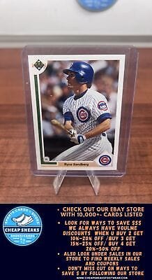Cheap Sneaks Footwear/Sports Cards Baseball Card Ryne Sandberg 1991 Upper Deck #132b Chicago Cubs