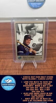 Cheap Sneaks Footwear/Sports Cards Baseball Card Ryne Sandberg 1992 Studio #18 Chicago Cubs