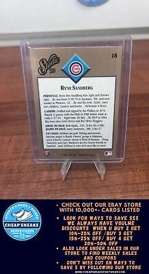 Cheap Sneaks Footwear/Sports Cards Baseball Card Ryne Sandberg 1992 Studio #18 Chicago Cubs