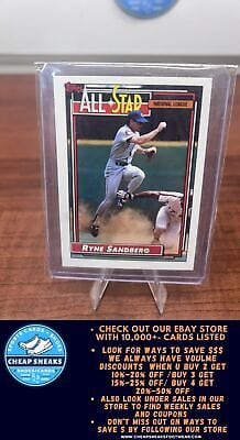Cheap Sneaks Footwear/Sports Cards Baseball Card Ryne Sandberg 1992 Topps #387 Chicago Cubs