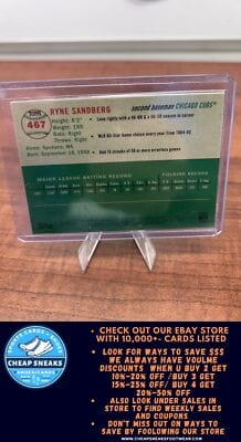 Cheap Sneaks Footwear/Sports Cards Baseball Card Ryne Sandberg 2023 Topps Chrome Platinum Anniversary #467 Chicago Cubs