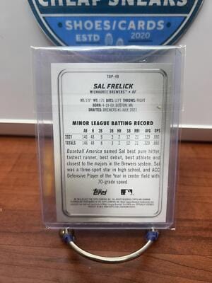 Cheap Sneaks Footwear/Sports Cards Baseball Card Sal Frelick 2022 Bowman Platinum Top Prospects Ice Foilboard #TOP-49 B