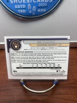 Cheap Sneaks Footwear/Sports Cards Baseball Card Sal Frelick RC 2024 Bowman #39 Milwaukee Brewers