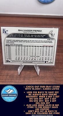 Cheap Sneaks Footwear/Sports Cards Baseball Card Salvador Perez 2022 Topps Kansas City Royals #KC-1 Kansas City Royals