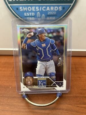 Cheap Sneaks Footwear/Sports Cards Baseball Card Salvador Perez 2023 Topps Chrome Refractor #165 Kansas City Royals