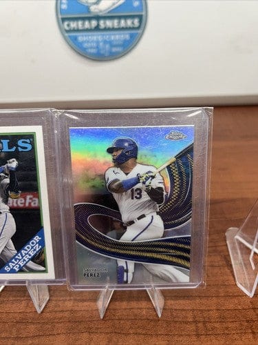 Cheap Sneaks Footwear/Sports Cards Baseball Card Salvador Perez Royals 2023 Topps Chrome TColor/24 Chrome Strokes/35th