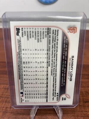 Cheap Sneaks Footwear/Sports Cards Baseball Card Sammy Long 2022 Topps Chrome Baseball Card #59 Giants
