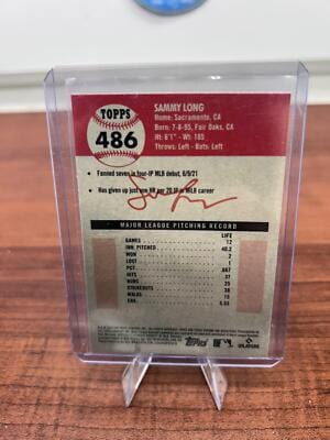 Cheap Sneaks Footwear/Sports Cards Baseball Card Sammy Long 2022 Topps Chrome Platinum Anniversary #486 Giants