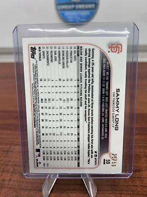 Cheap Sneaks Footwear/Sports Cards Baseball Card Sammy Long 2022 Topps Chrome Sonic Baseball Card #59 Gold RayWave Refr
