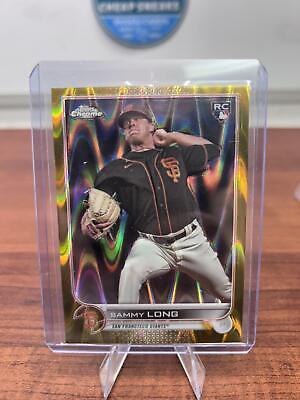 Cheap Sneaks Footwear/Sports Cards Baseball Card Sammy Long 2022 Topps Chrome Sonic Baseball Card #59 Gold RayWave Refr