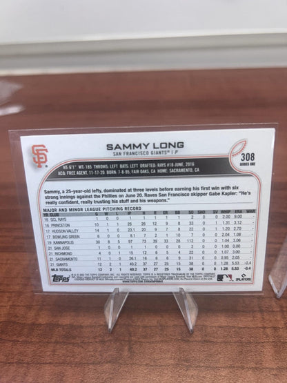 Cheap Sneaks Footwear/Sports Cards Baseball Card Sammy Long RC 2022 Topps #308 San Francisco Giants