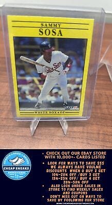 Cheap Sneaks Footwear/Sports Cards Baseball Card Sammy Sosa 1991 Fleer #136 Chicago White Sox