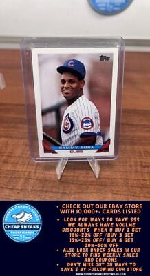 Cheap Sneaks Footwear/Sports Cards Baseball Card Sammy Sosa 1993 Topps #156 Chicago Cubs