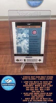 Cheap Sneaks Footwear/Sports Cards Baseball Card Sammy Sosa 2002 Upper Deck Ovation #108 Chicago Cubs